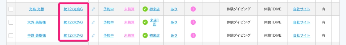 予約グループの統合・解除のイメージ